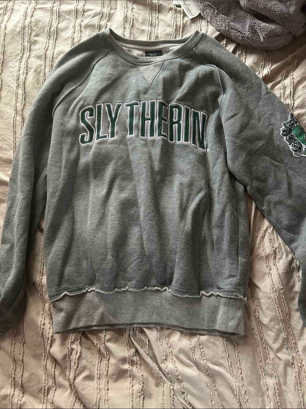 Universal Studios Slytherin Gray Crewneck Sweater